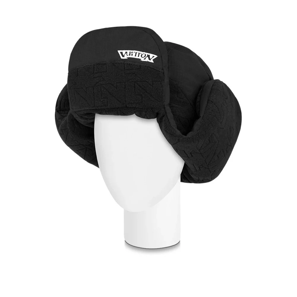 Louis Vuitton Chapka LV Dove Noir Hat made in Italy black winter adjustable ski